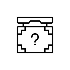 Poster - Mystery icon. Simple line, outline vector elements of video game icons for ui and ux, website or mobile application