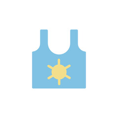 Poster - T-shirt, summer icon. Simple color vector elements of vacation icons for ui and ux, website or mobile application