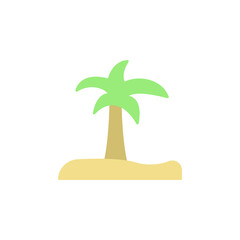 Poster - palm, sea, summer icon. simple color vector elements of vacation icons for ui and ux, website or mob