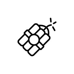 Poster - explosive icon. simple line, outline vector elements of video game icons for ui and ux, website or m