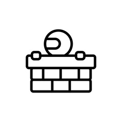 Poster - Action game, ninja icon. Simple line, outline vector elements of video game icons for ui and ux, website or mobile application