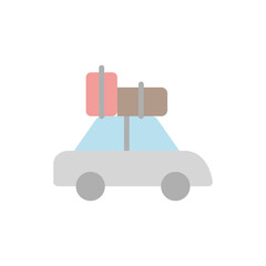 Poster - Car, luggage, travel icon. Simple color vector elements of vacation icons for ui and ux, website or mobile application