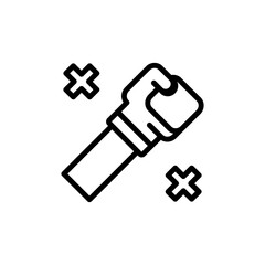 Poster - fighting game, fist, box icon. simple line, outline vector elements of video game icons for ui and u