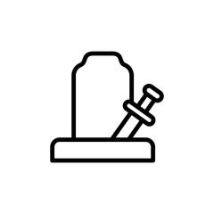 Poster - Game over, grave icon. Simple line, outline vector elements of video game icons for ui and ux, website or mobile application