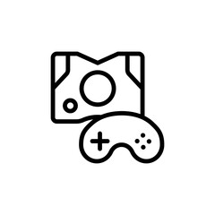 Poster - Game console icon. Simple line, outline vector elements of video game icons for ui and ux, website or mobile application