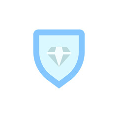 Poster - Diamond, shield icon. Simple color vector elements of video game icons for ui and ux, website or mobile application