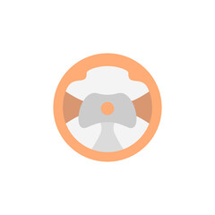 Poster - Steering wheel icon. Simple color vector elements of video game icons for ui and ux, website or mobile application