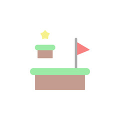 Poster - Platform icon. Simple color vector elements of video game icons for ui and ux, website or mobile application