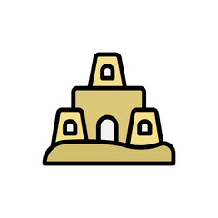 Poster - sand castle, summer icon. simple color with outline vector elements of vacation icons for ui and ux,