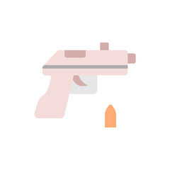 Poster - Gun icon. Simple color vector elements of video game icons for ui and ux, website or mobile application