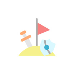 Aufkleber - Adventure game icon. Simple color vector elements of video game icons for ui and ux, website or mobile application