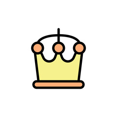 Aufkleber - Crown icon. Simple color with outline vector elements of video game icons for ui and ux, website or mobile application