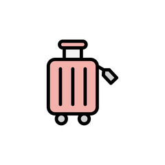 Wall Mural - Suitcase, summer icon. Simple color with outline vector elements of vacation icons for ui and ux, website or mobile application on white background