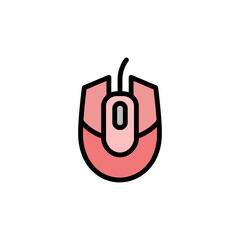 Aufkleber - Mouse icon. Simple color with outline vector elements of video game icons for ui and ux, website or mobile application