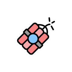 Aufkleber - Explosive icon. Simple color with outline vector elements of video game icons for ui and ux, website or mobile application