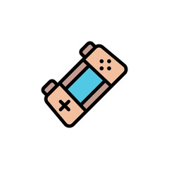 Aufkleber - Handheld console icon. Simple color with outline vector elements of video game icons for ui and ux, website or mobile application