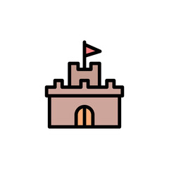 Aufkleber - Tower icon. Simple color with outline vector elements of video game icons for ui and ux, website or mobile application