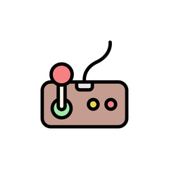 Joystick, game controller icon. Simple color with outline vector elements of video game icons for ui and ux, website or mobile application