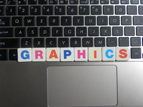 Word Graphics on keyboard background