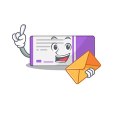 Poster - A picture of cheerful medicine box caricature design concept having an envelope