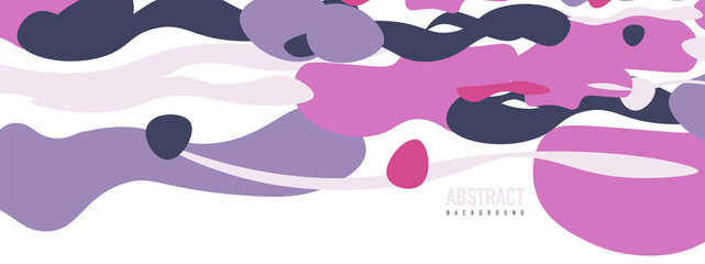 Trendy liquid style shapes abstract design, dynamic vector background for placards, brochures, posters, web landing pages, covers or banners