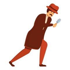Poster - Investigator research icon. Cartoon of investigator research vector icon for web design isolated on white background
