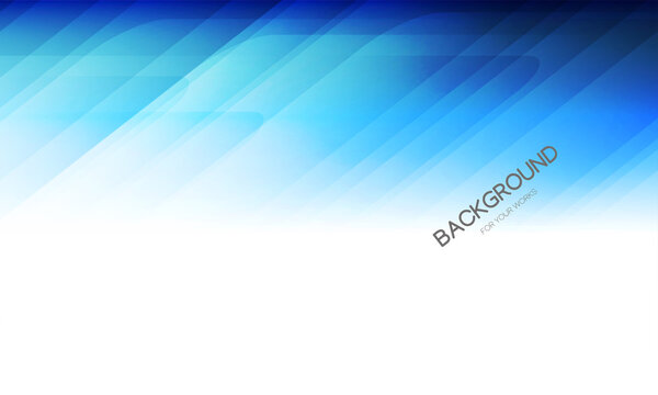 Abstract background vector illustration. Gradient blue with transparent geometric shapes.