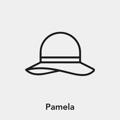 Poster - pamela icon vector sign symbol
