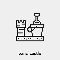 Poster - sand castle icon vector sign symbol