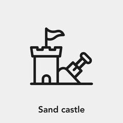Poster - sand castle icon vector sign symbol
