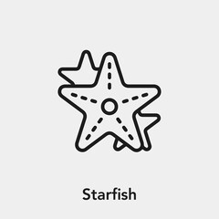 Poster - starfish icon vector sign symbol