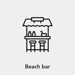 Poster - beach bar icon vector sign symbol