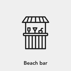 Poster - beach bar icon vector. Linear style sign for mobile concept and web design. beach bar symbol illustration. Pixel vector graphics - Vector.