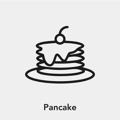 Poster - pancake icon vector sign symbol