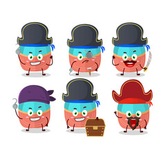 Poster - Cartoon character of hat with various pirates emoticons