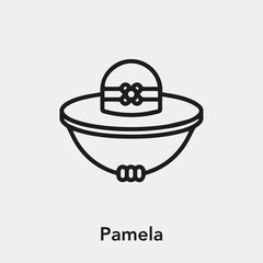 Poster - pamela icon vector sign symbol