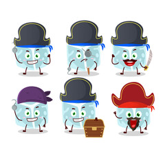 Sticker - Cartoon character of ice tube with various pirates emoticons