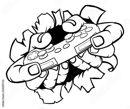 An illustration of gamer ha...