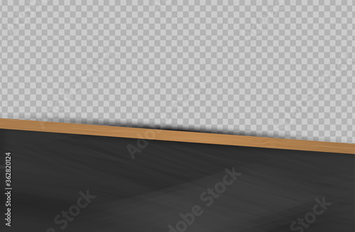Cuadros en Lienzo School background with wooden frame blackboard and transparent space for custom photo
