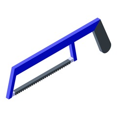 Wall Mural - Hacksaw icon. Isometric of hacksaw vector icon for web design isolated on white background