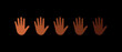 © Atlas Illustrations - Black lives matter. Hands with different skin colors . Vector illustration
