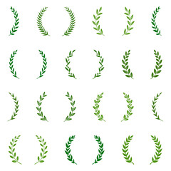 Sticker - Green award wreaths. Seamless pattern. Vector illustration.