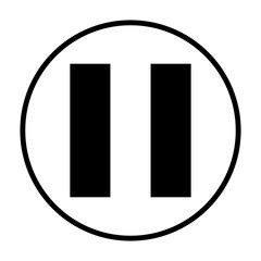 Fototapete - Pause button trendy flat style vector icon. symbol for your web site design, logo, app UI.