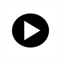 Fototapete - Play button trendy flat style vector icon. symbol for your web site design, logo, app UI.