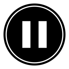 Fototapete - Pause button trendy flat style vector icon. symbol for your web site design, logo, app UI.