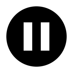 Fototapete - Pause button trendy flat style vector icon. symbol for your web site design, logo, app UI.