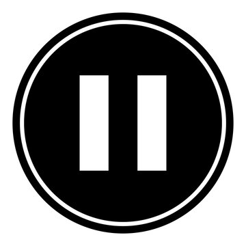 Pause button trendy flat style vector icon. symbol for your web site design, logo, app UI.