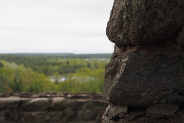 Poster - View from the window of an old abandoned and ruined building in Halifax, Canada