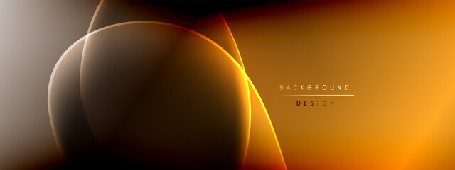 Vector abstract background - liquid bubble shapes on fluid gradient with shadows and light effects. Shiny design template for text