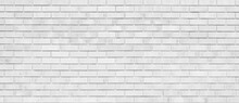 White Color Brick Wall For Brickwork Background And Texture.